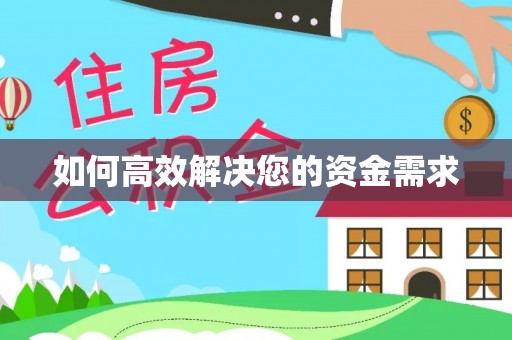 斗南如何高效解决您的资金需求